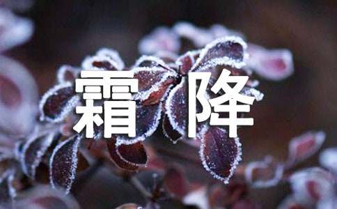 霜降的祝福文案15篇