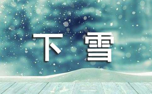 下雪的周记(15篇)