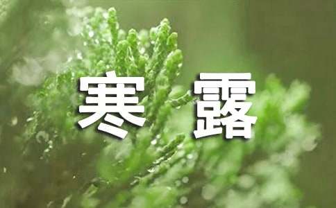 寒露时节的祝福句子5篇