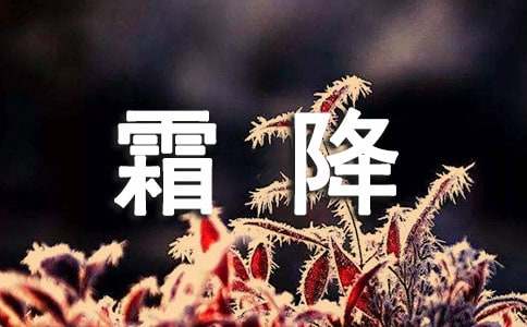 霜降的问候祝福语（精选490句）